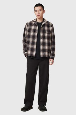 AllSaints spodnie z domieszką lnu HANBURY