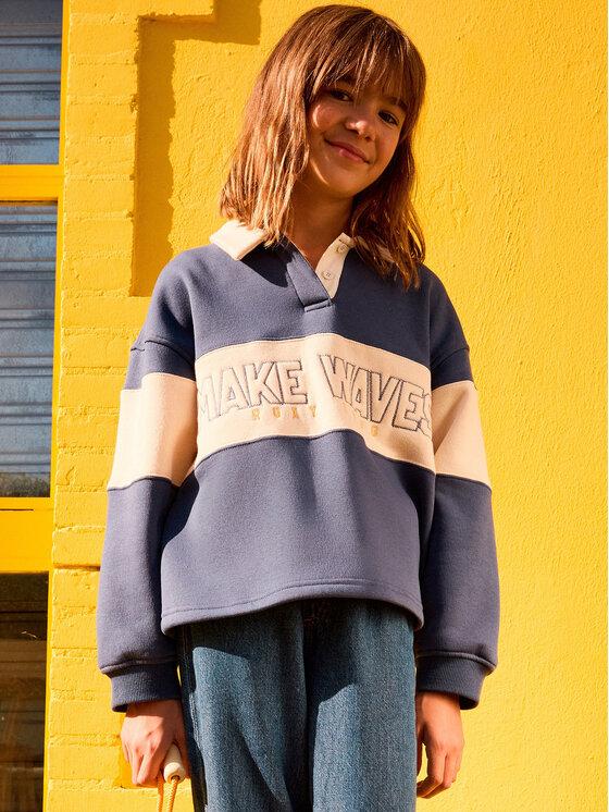 Roxy Bluza Iconic Waves ERGFT04025 Niebieski Boxy Fit