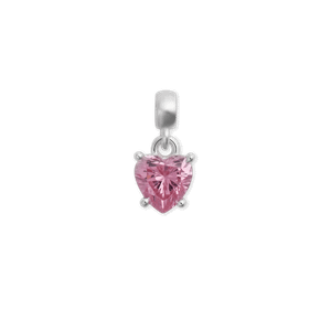 Daniel Wellington DW Charm Heart Crystal 12x6mm Silver/Pink