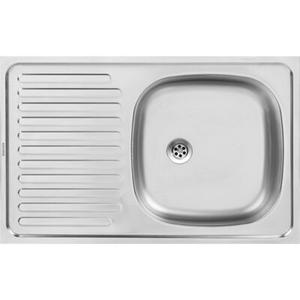 Zlewozmywak 50 nakładany 1-komorowy z ociekaczem 50 x 80 cm stalowy Kuchinox SK2_211T