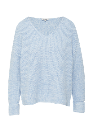 Sweter z dzianiny o luźnym kroju z mieszanki bawełny
