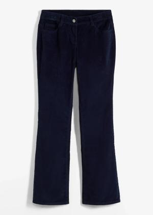 Sztruksowe spodnie bootcut z mieszanki bawełny