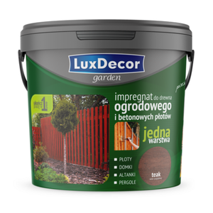 Impregnat do drewna ogrodowego garden teak 4,5 l Luxdecor