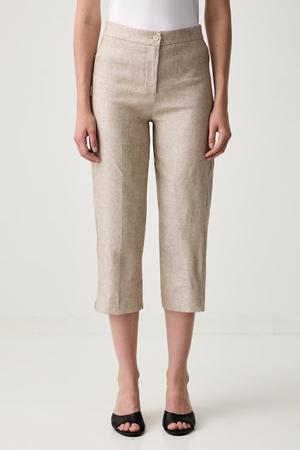 ViCOLO spodnie capri damskie lniane