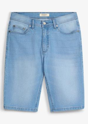 Bermudy jeansowe ze stretchem, ze wzmocnioną częścią w kroku, regular fit, 2 szt.