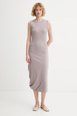 Calvin Klein sukienka asymetryczna bawełniana z elastanem
