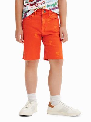 Desigual Szorty jeansowe 23SBDD01 Pomarańczowy Regular Fit