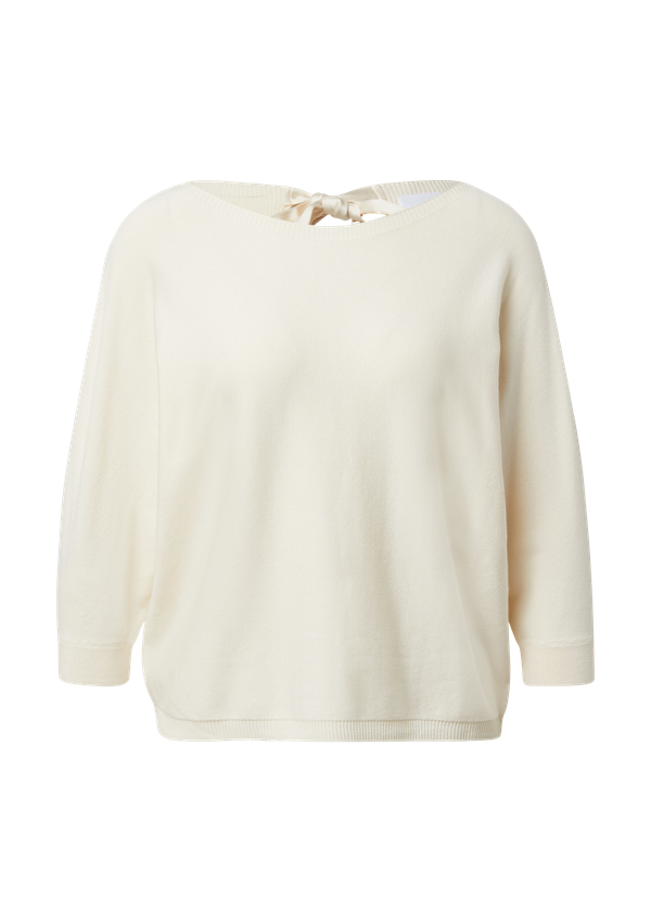 Sweter z cienkiej dzianiny z detalem w postaci kokardy