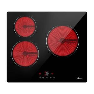 PŁYTA CERAMICZNA ISEASY LT3 22 3 POLA DOTYKOWA 5500W CZARNA KUCHENNA
