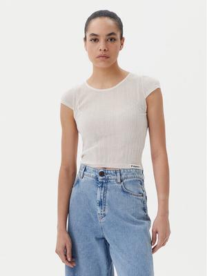 PINKO Bluzka Tambora 104773 A1ND Écru Slim Fit