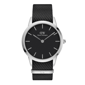 Daniel Wellington DW Watch Iconic Black NATO Dial 40mm Silver