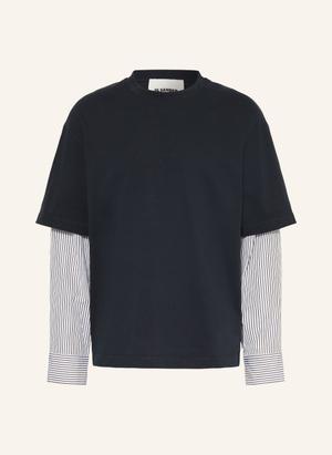 Jil Sander Koszulka Z Długim Rękawem Z Mieszanki Materiałów blau
