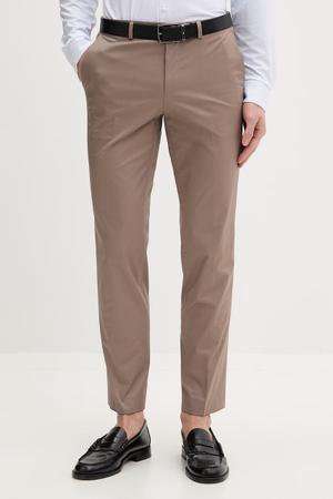 HUGO spodnie slim fit męskie bawełniane z elastanem Hesten253X