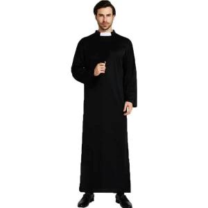 STRÓJ KSIĄDZ KSIĘDZA KAPŁAN PROBOSZCZ SUTANNA M/L