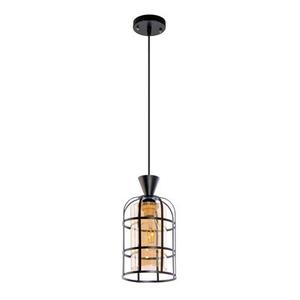 Lampa wisząca W-5007/1 E27 czarna