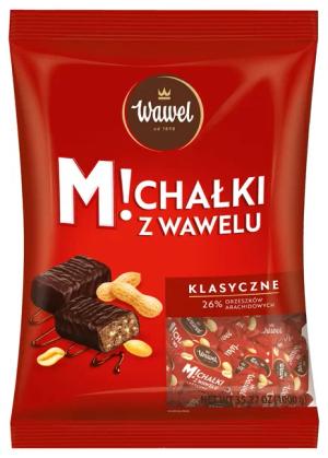Cukierki w czekoladzie Michałki klasyczne Duża Paczka Wawel 1kg