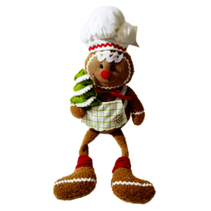 Figura tekstylna piernik ze zwisającymi nogami