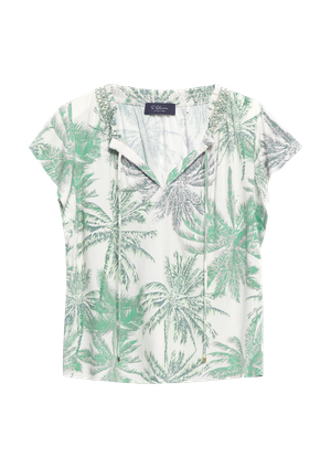 Wiskozowa bluzka z detalami w stylu smock