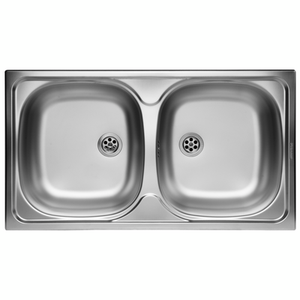 Zlewozmywak stalowy E 78 x 43,5 cm 2B - 60 mm