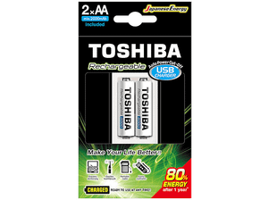 Ładowarka do akumulatorów TOSHIBA + 2x AA 2000mAh