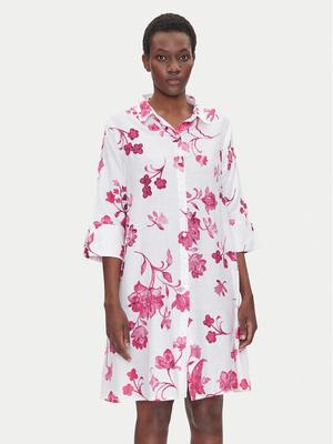 Iconique Sukienka koszulowa IC25-055 Biały Relaxed Fit