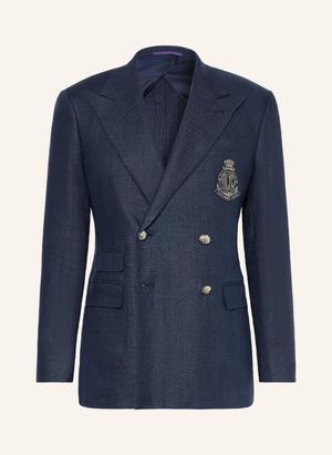 Ralph Lauren Purple Label Marynarka Z Lnu Kent O Kroju Slim Fit blau