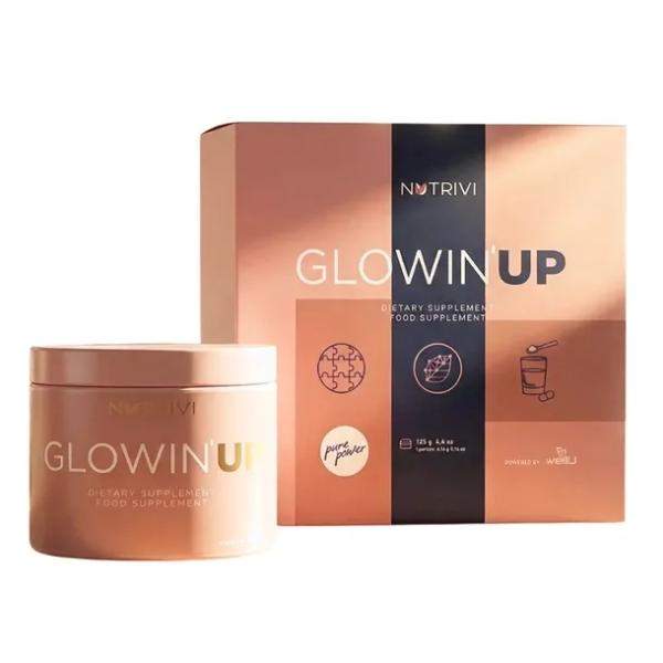 WellU Nutrivi GLOWIN'UP 142g Kompozycja peptydów Kwas hialuronowy