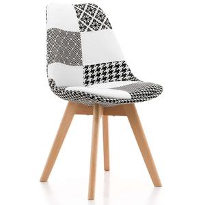 Nowoczesne krzesło ART134C patchwork | biało-czarny | OUTLET