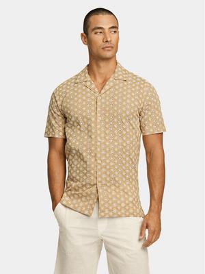 Lindbergh Koszula 30-203569 Beżowy Relaxed Fit