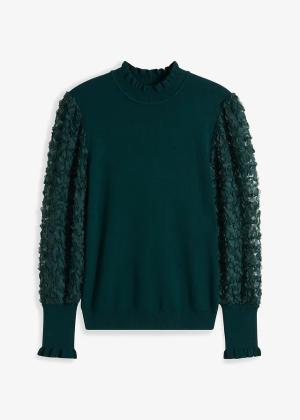 Sweter z golfem z miękkiej i lejącej mieszanki wiskozy