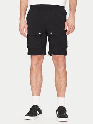 Resteröds Szorty materiałowe Malone 55251 6441 Czarny Regular Fit