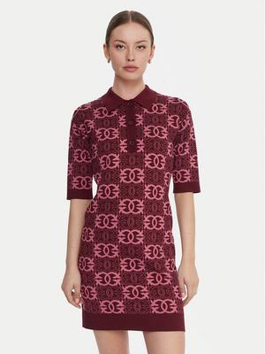 PINKO Sukienka dzianinowa Nothing 106039 A2YD Bordowy Regular Fit