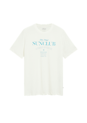 Miękki bawełniany T-shirt z nadrukiem z przodu