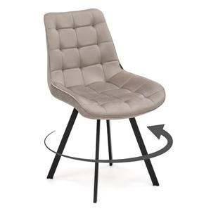 Krzesło obrotowe DC-6030S | welur | ciemny beż | OUTLET