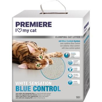 PREMIERE Żwirek dla kotów White Sensation – blue control 10 l