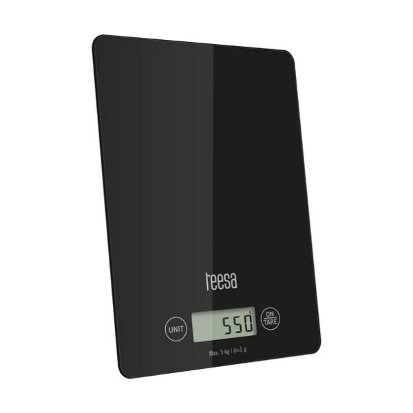 Waga kuchenna elektroniczna szklana domowa czarna Teesa tarowanie 5kg TARA