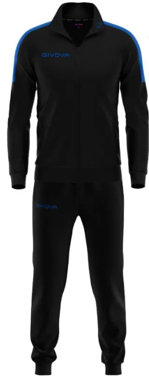 GIVOVA dres męski komplet spodnie i bluza TR033 czarny (S)