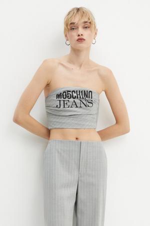 Moschino Jeans top z domieszką wełny