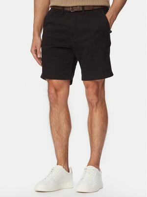 Jack & Jones Szorty materiałowe Adam Belted 12288603 Czarny Regular Fit
