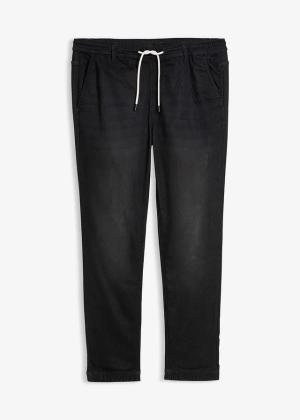 Joggery jeansowe z gumką w talii, regular fit, straight