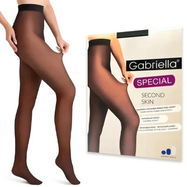 Rajstopy wyszczuplające prześwitujące GABRIELLA SECOND SKIN 50DEN - 2/3