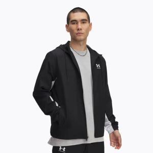 KURTKA MĘSKA WIATRÓWKA UNDER ARMOUR CZARNA Z KAPTUREM UA WARMUP TOPS M