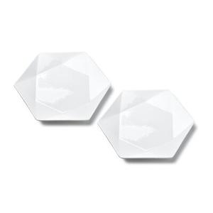 Komplet 2 talerzy deserowych RALPH WHITE 24,5 x 21 x h2 cm