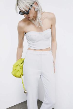 Strukturalny bustier z krepy