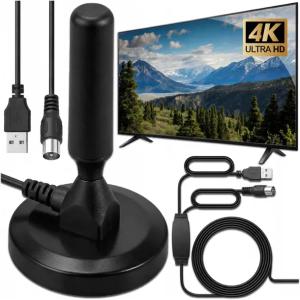 ANTENA POKOJOWA DO TV NAZIEMNEJ WEWNĘTRZNA DVB-T2 USB TELEWIZYJNA STABILNA