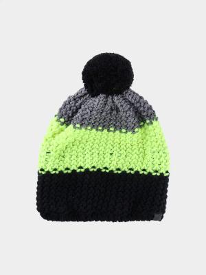 4F czapka bawełniania dziecięca z pomponem M432 zielona (one size)
