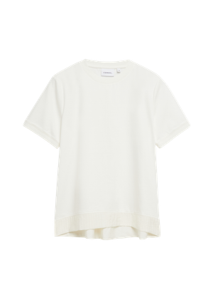T-shirt ze wstawką z kory z tyłu