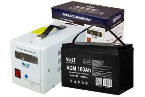 Zestaw Zasilanie Awaryjne Zasilacz UPS Volt 800E 12V + akumulator 100Ah AGM