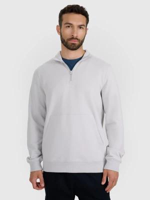 4F bluza męska bawełniana 4FWAW25TSWSM1902 szary (L)