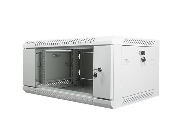 Lanberg Szafa instalacyjna wisząca 19 cali 4U 600X450mm szara (drzwi szklane)